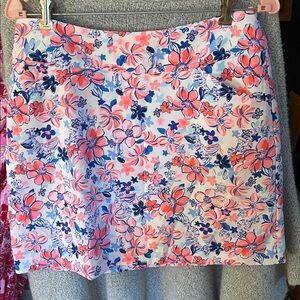 Lilly Pulitzer Skorts Blue Pink Flowers Size 10